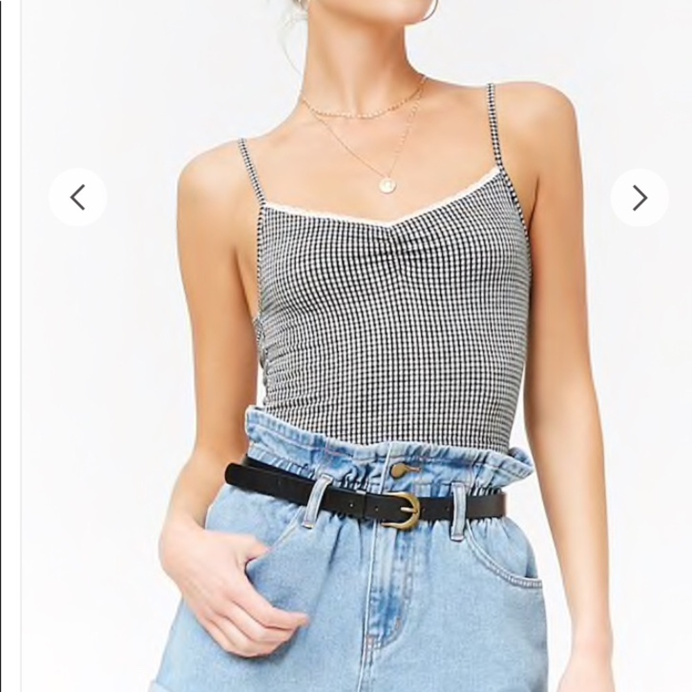 Forever 21 gingham crop top NWT